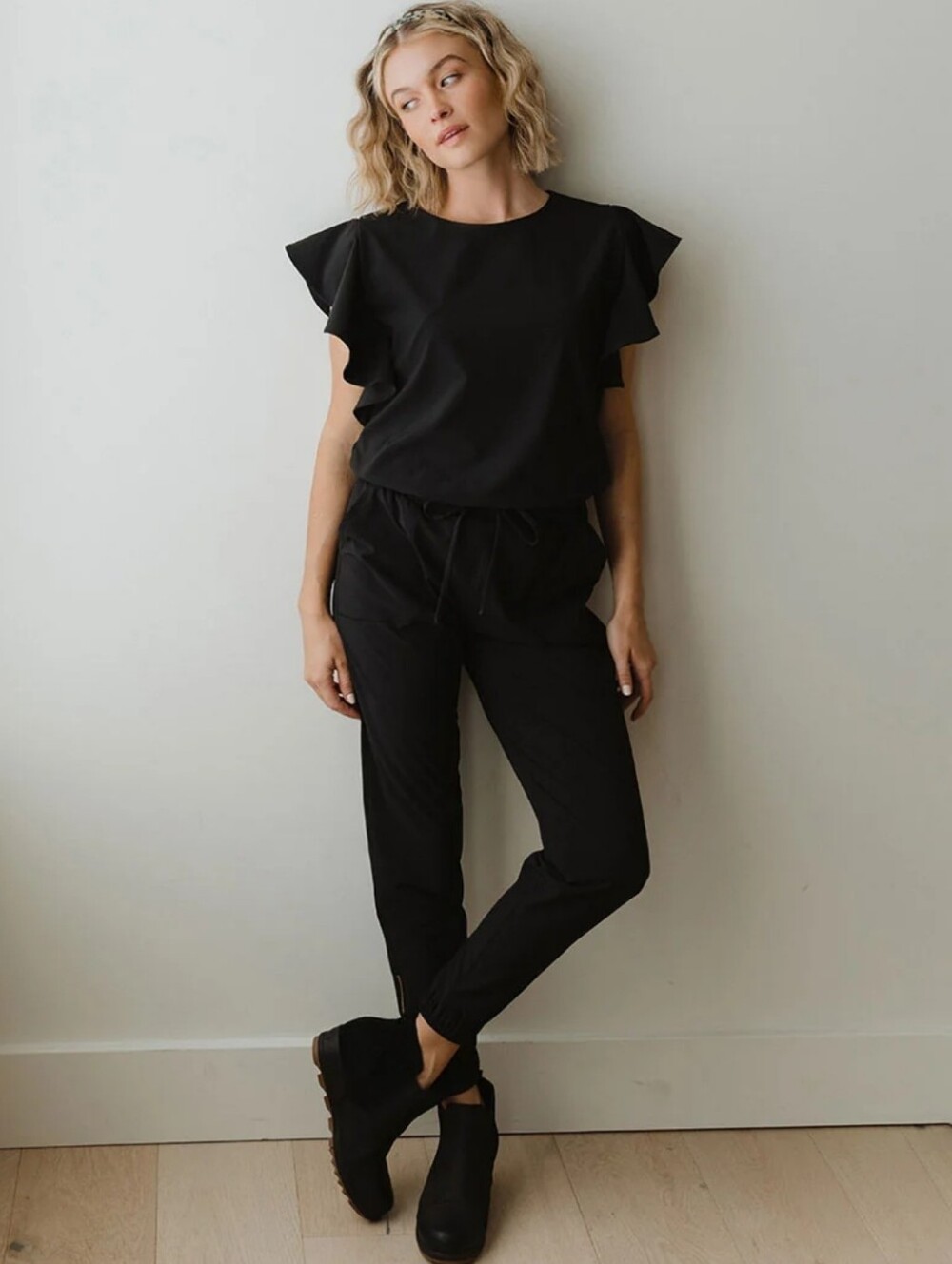 Albion 9 To 9 Black Jumpsuit
